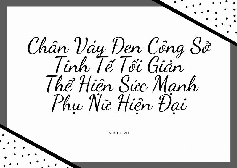 Ảnh minh họa một bộ trang phục công sở với chân váy xòe đen dài kết hợp áo blouse thanh lịch.